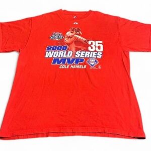 Red 2008 World Series MVP vintage shirts